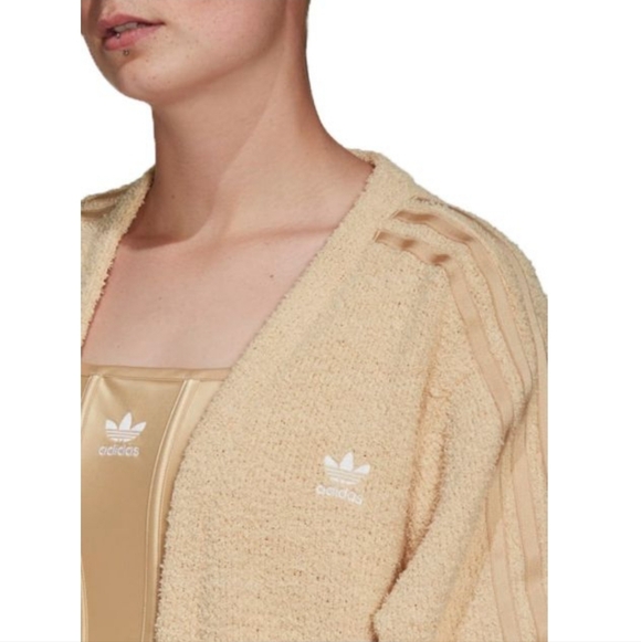 Beige Loungewear Shorts Set with Long Cardigan - Picture 3 of 12